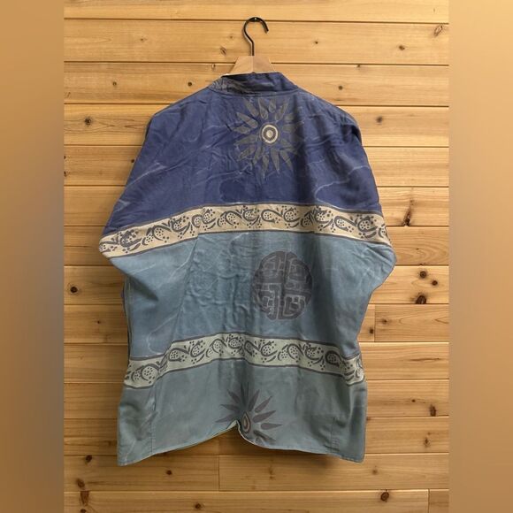 Vintage Dailey Planet Size XL Sun Kimono Style Coin Button Lightweight Jacket - Picture 10 of 12